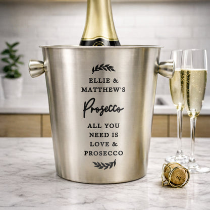 Personalised Free Text Stainless Steel Ice Bucket - image 2