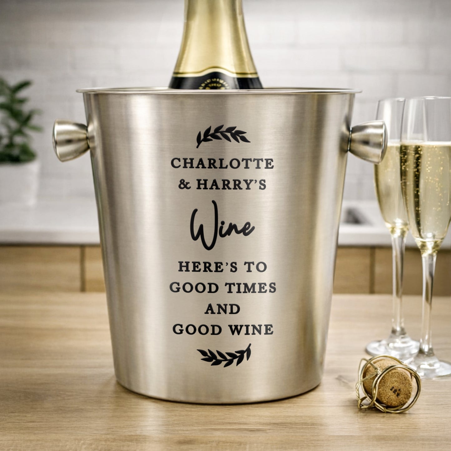 Personalised Free Text Stainless Steel Ice Bucket - image 4