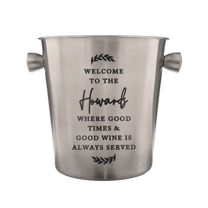 Personalised Free Text Stainless Steel Ice Bucket - image 5