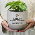 Personalised Pet Memorial Flecked Plant Pot from Heartfelt Gifts