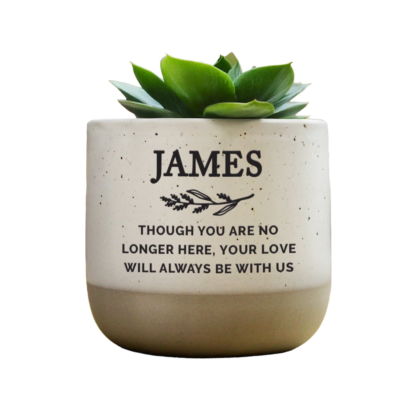 Personalised Memorial Flecked Plant Pot - image 4