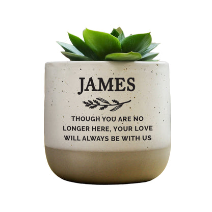 Personalised Memorial Flecked Plant Pot - image 4