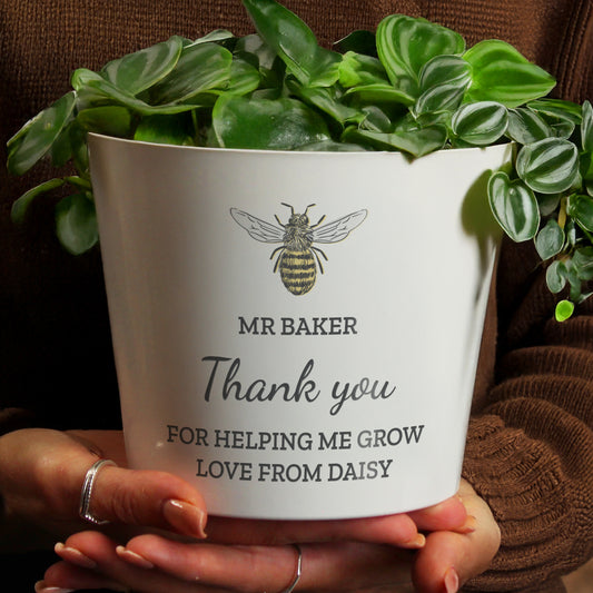 Personalised Bee Large Plant Pot - image 2