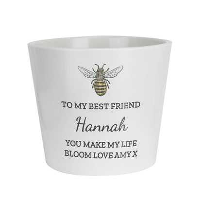 Personalised Bee Large Plant Pot - image 4