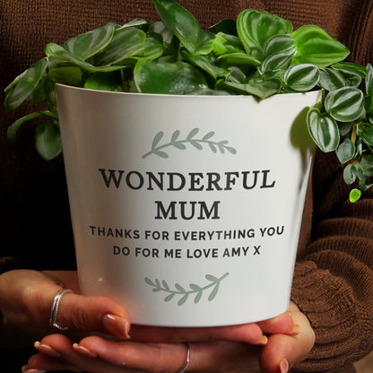 Personalised Wreath Large Plant Pot - image 2