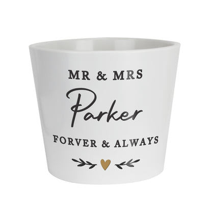 Personalised Gold Heart Large Plant Pot - image 4