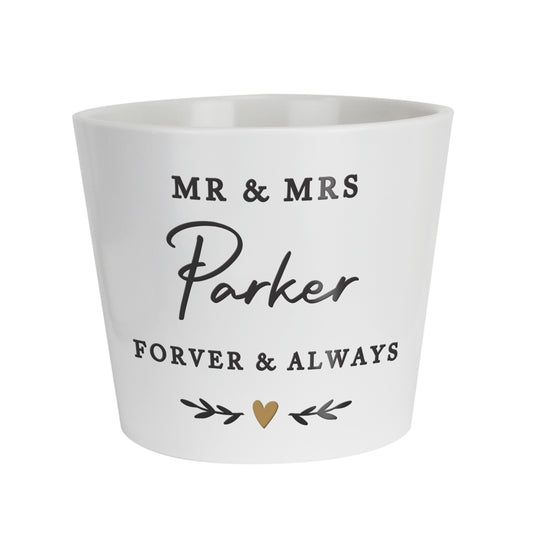 Personalised Gold Heart Large Plant Pot - image 4