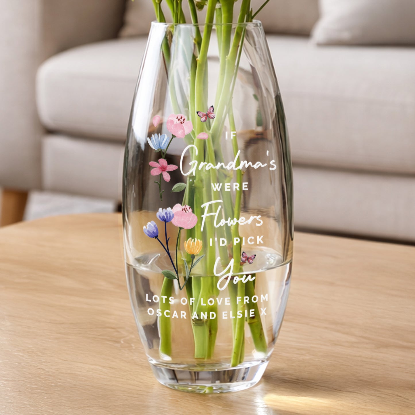 Personalised Id Pick You Text Bullet Vase from Heartfelt Gifts