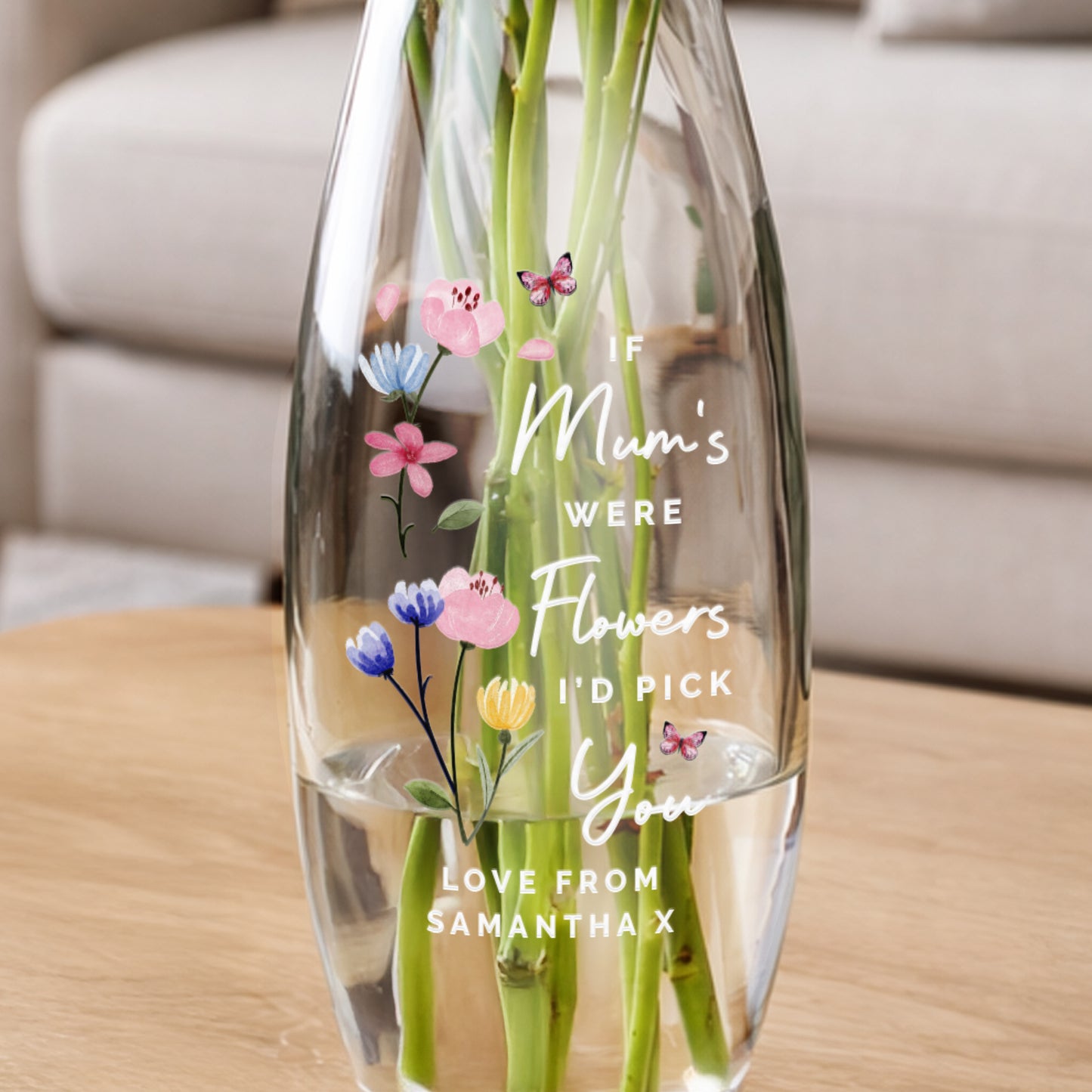 Personalised Id Pick You Text Bullet Vase - image 3