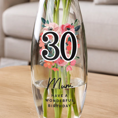 Personalised Floral Big Age Bullet Vase - image 3