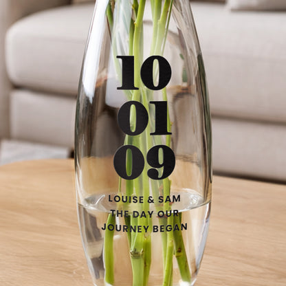 Personalised Special Date Bullet Vase - image 3