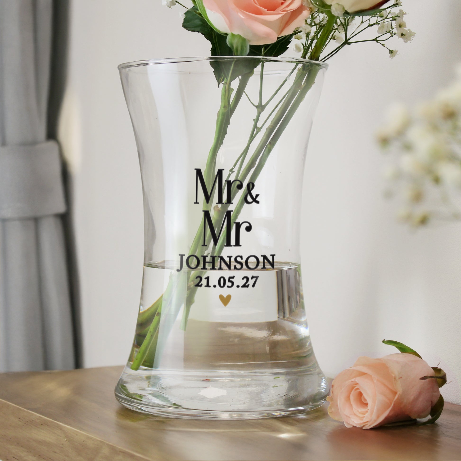 Personalised Couples Waisted Vase from Heartfelt Gifts
