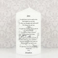 Personalised Godparent Pillar Candle from Heartfelt Gifts