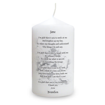 Personalised Godparent Pillar Candle - image 2