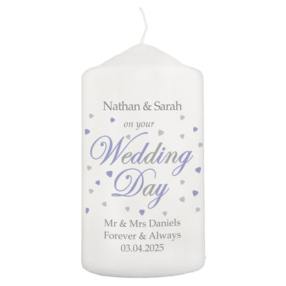 Personalised Wedding Day Pillar Candle - image 5