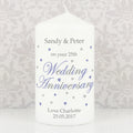 Personalised Anniversary Pillar Candle from Heartfelt Gifts