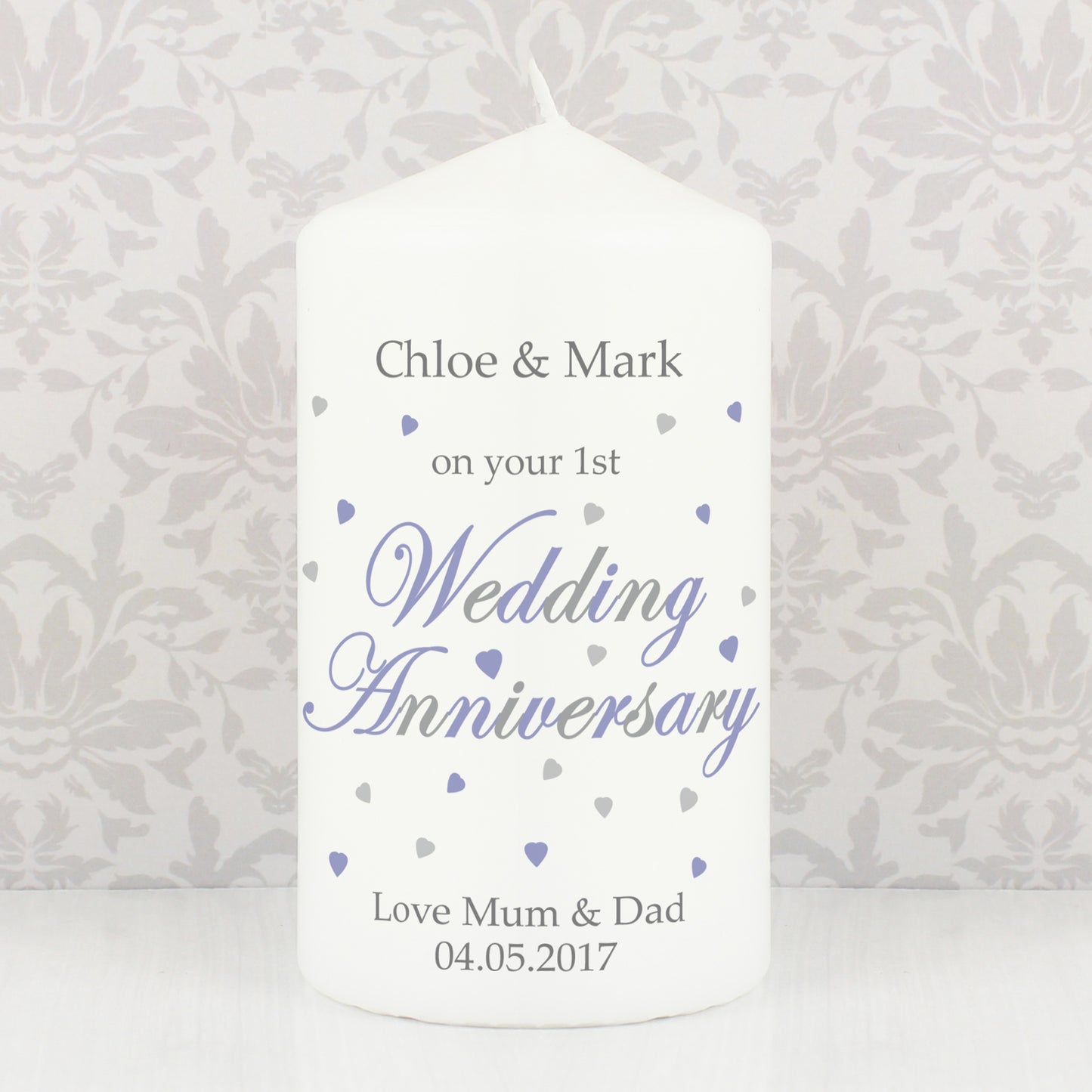 Personalised Anniversary Pillar Candle - image 3