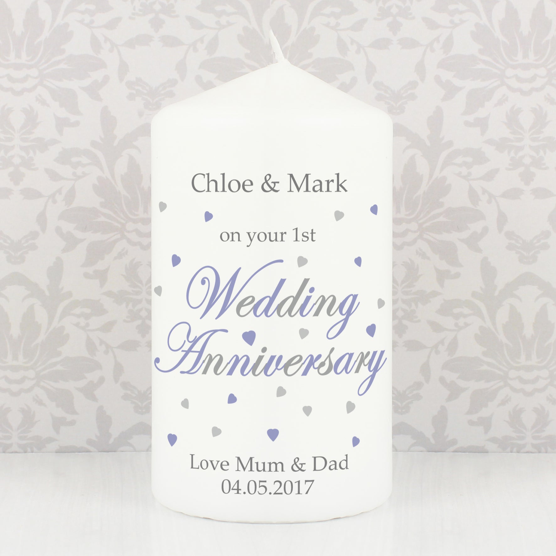 Personalised Anniversary Pillar Candle - image 3