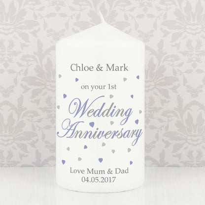 Personalised Anniversary Pillar Candle - image 3
