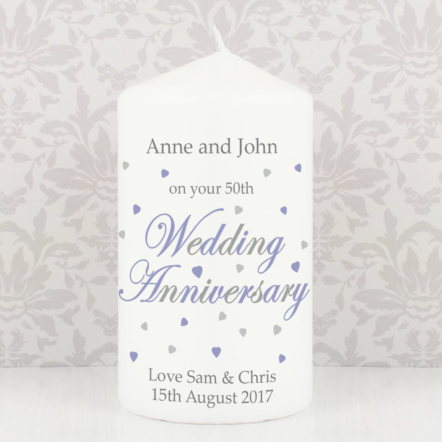 Personalised Anniversary Pillar Candle - image 4