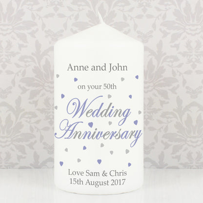 Personalised Anniversary Pillar Candle - image 4