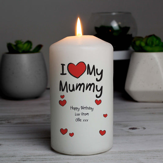 Personalised I Heart My Pillar Candle - image 3