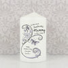 Personalised Flower Pattern Pillar Candle