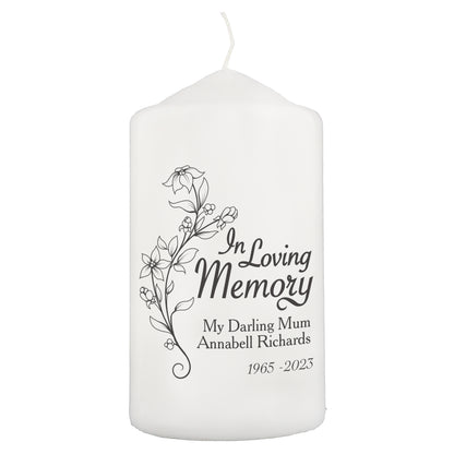 Personalised In Loving Memory Pillar Candle - image 4