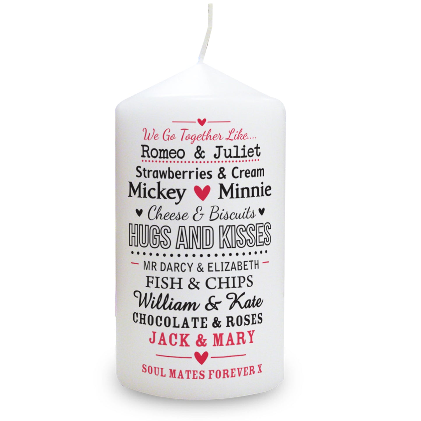 Personalised We Go Together Like.... Pillar Candle - image 3