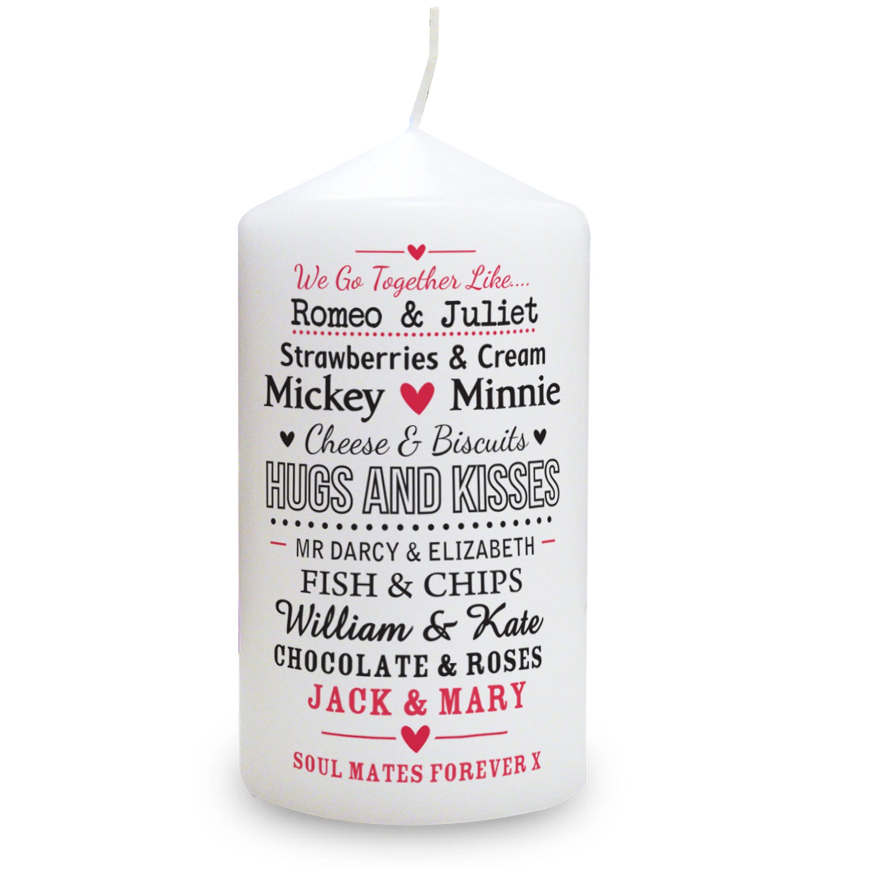 Personalised We Go Together Like.... Pillar Candle - image 3