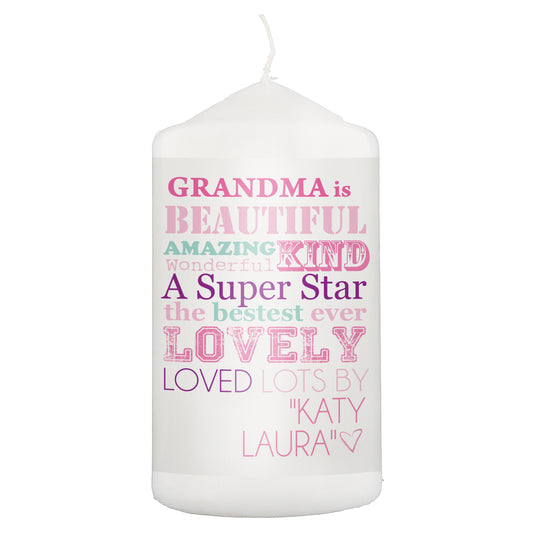 Personalised She Is... Pillar Candle - image 2