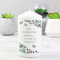 Personalised Forget me not Pillar Candle from Heartfelt Gifts