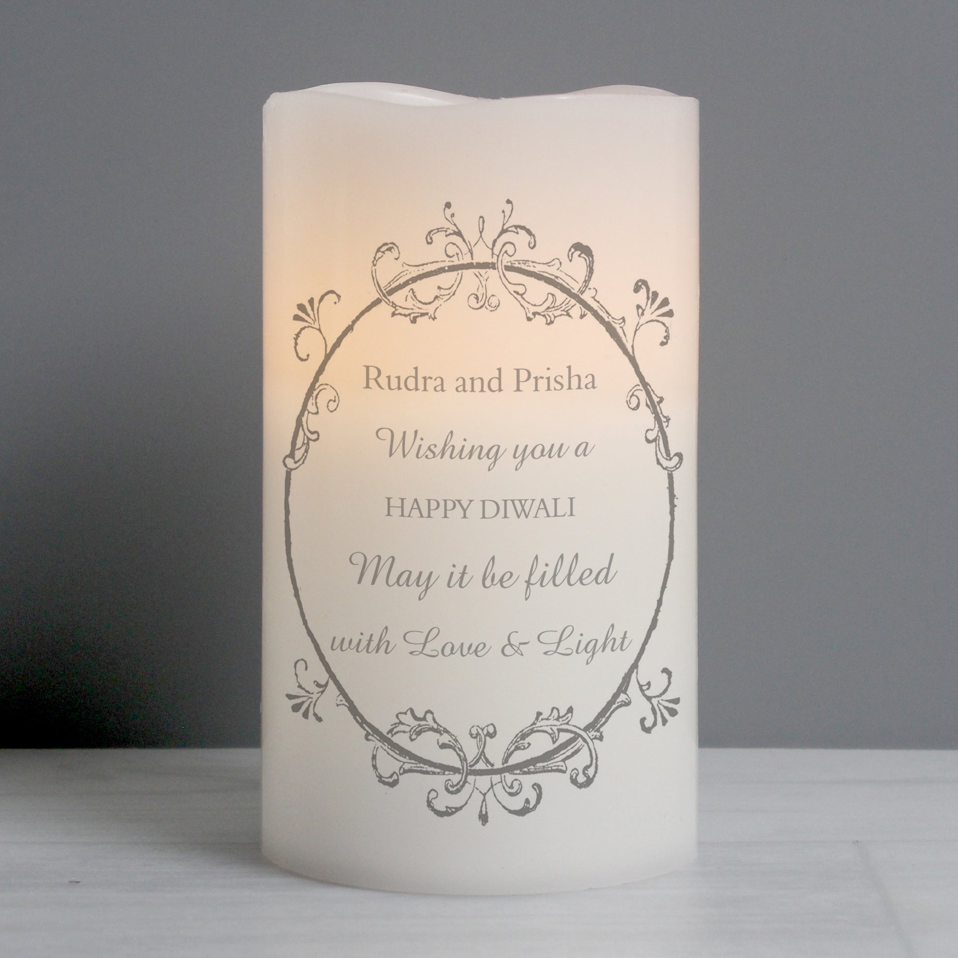 Personalised Ornate Frame LED Candle - image 2