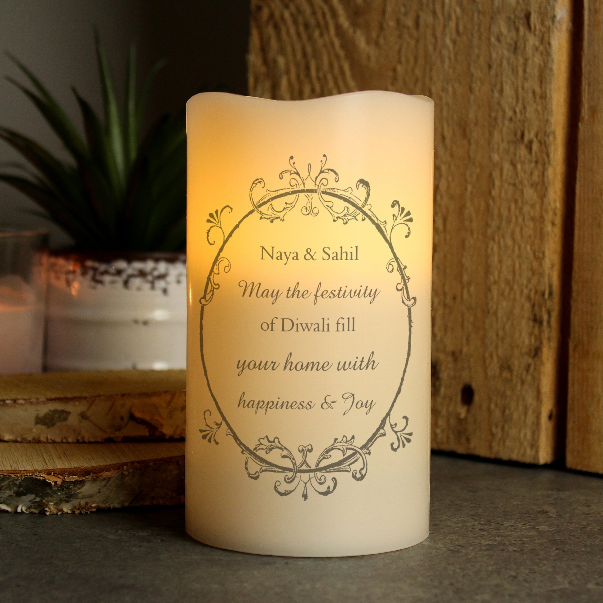 Personalised Ornate Frame LED Candle - image 4