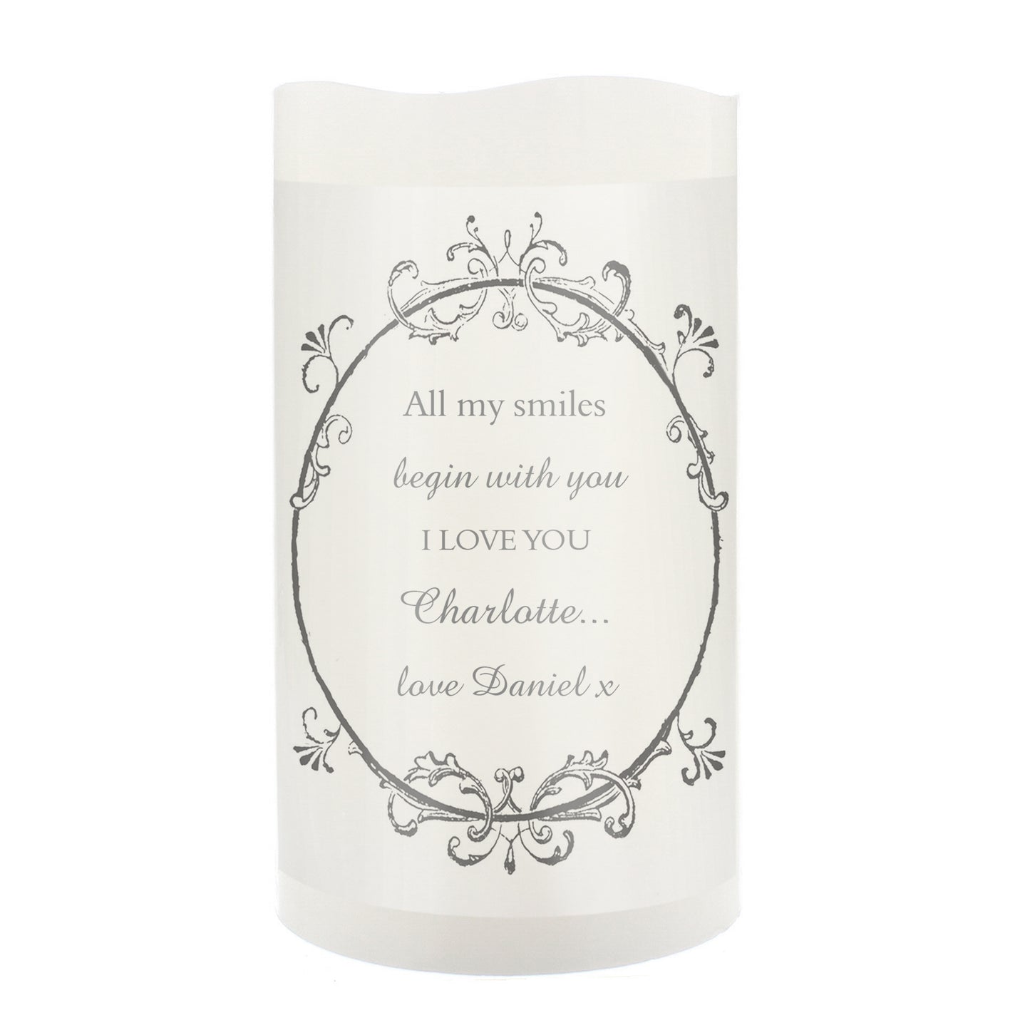 Personalised Ornate Frame LED Candle - image 5