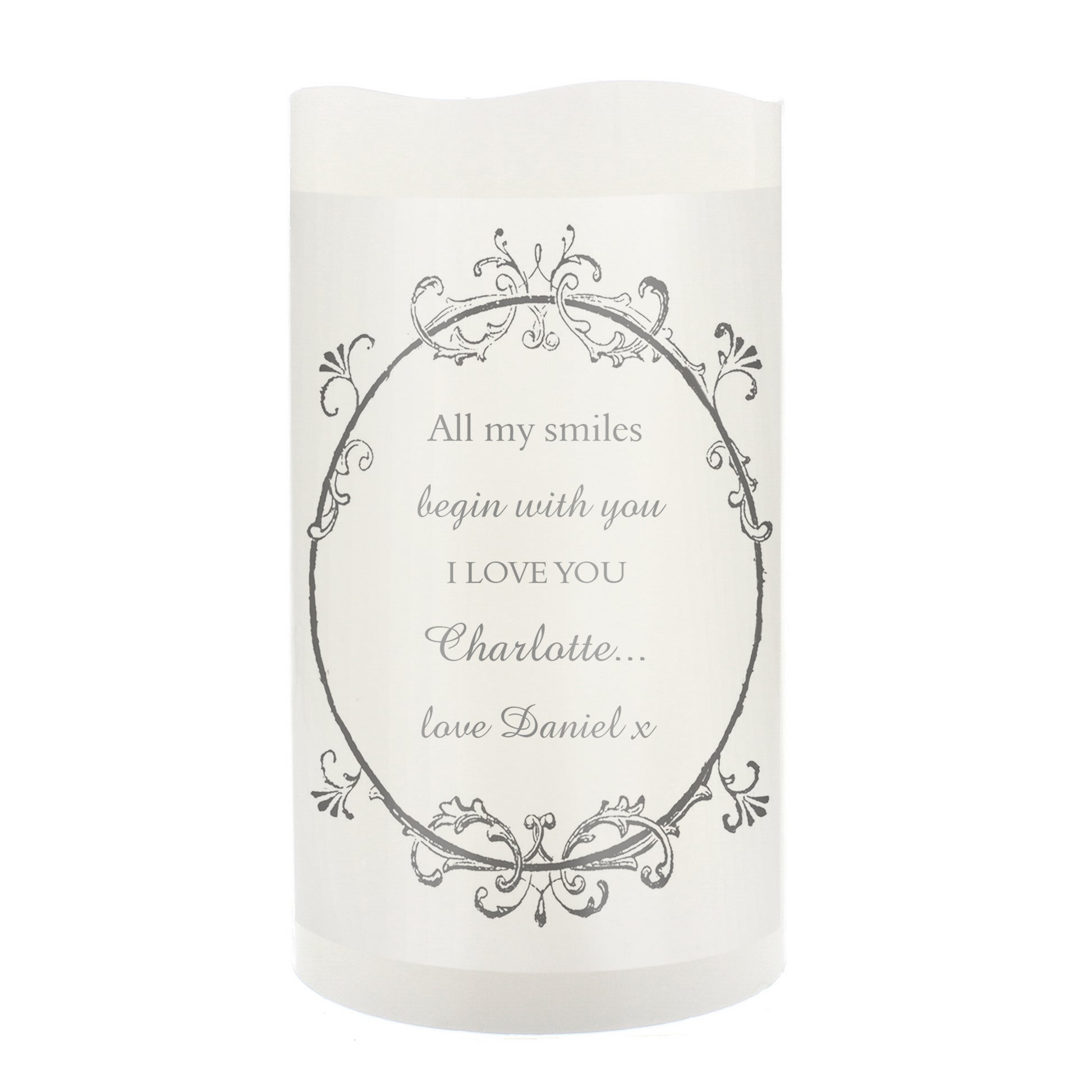 Personalised Ornate Frame LED Candle - image 5