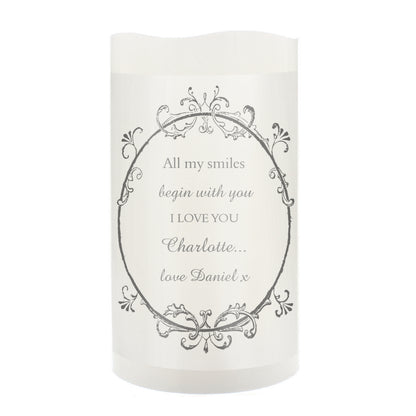 Personalised Ornate Frame LED Candle - image 5