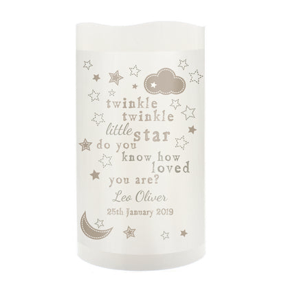 Personalised Twinkle Twinkle Nightlight LED Candle - image 2
