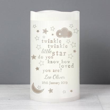 Personalised Twinkle Twinkle Nightlight LED Candle - image 3