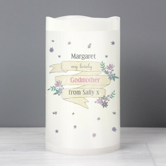 Personalised Garden Bloom LED Candle from Heartfelt Gifts