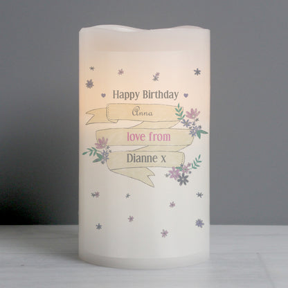 Personalised Garden Bloom LED Candle - image 5