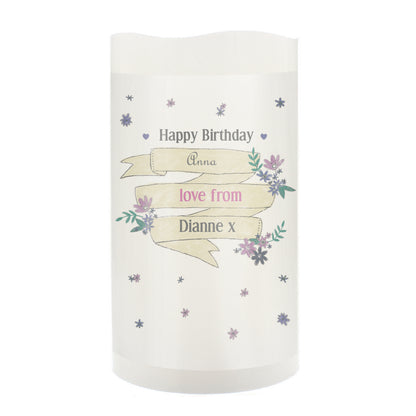 Personalised Garden Bloom LED Candle - image 8