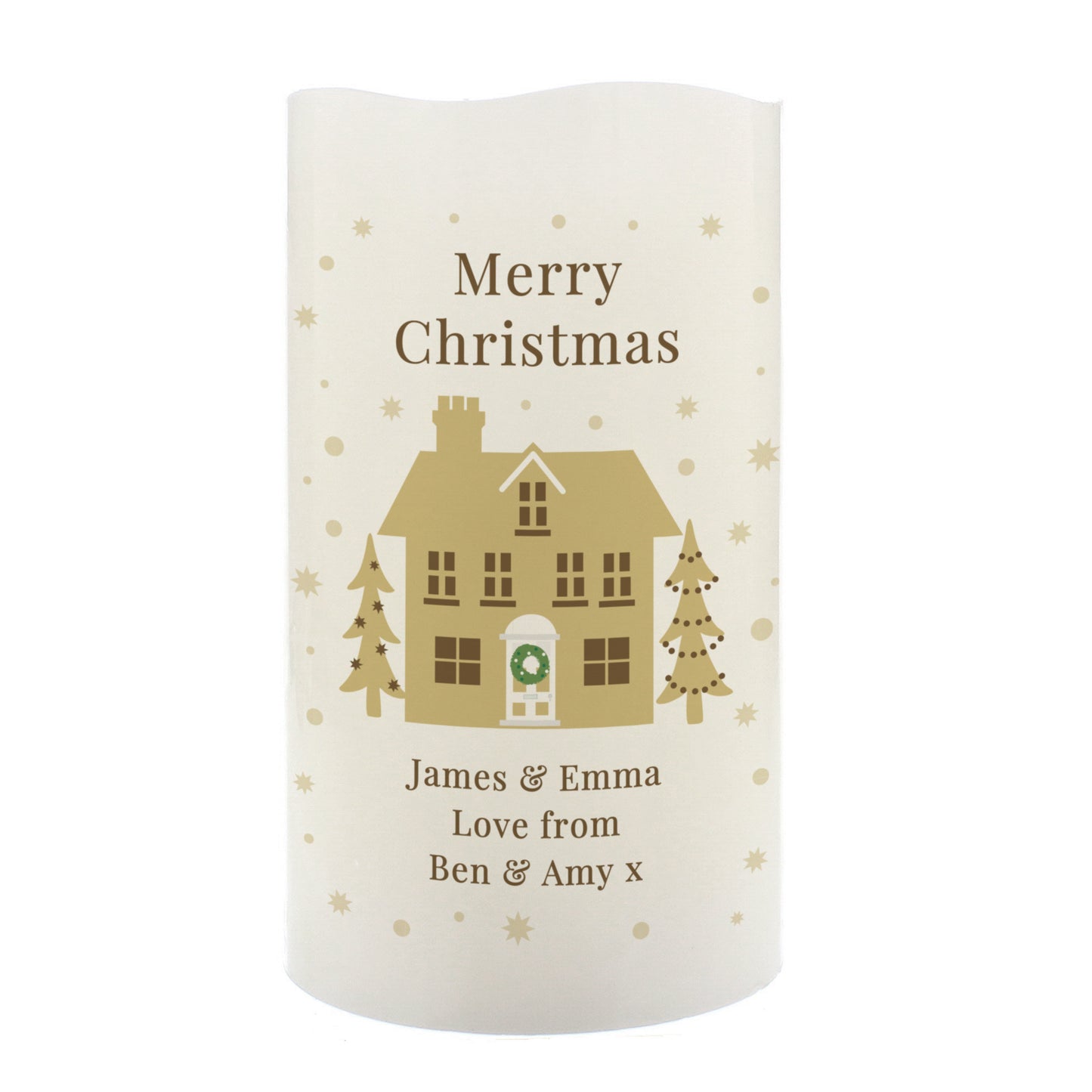 Personalised Festive Village LED Candle - image 5