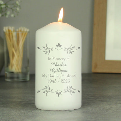 Personalised Sentiments Pillar Candle - image 2