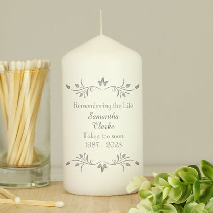 Personalised Sentiments Pillar Candle - image 4