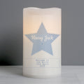 Personalised Stitch & Dot Baby Boy Nightlight LED Candle from Heartfelt Gifts