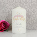Personalised I Am Glad... Godmother Pillar Candle from Heartfelt Gifts
