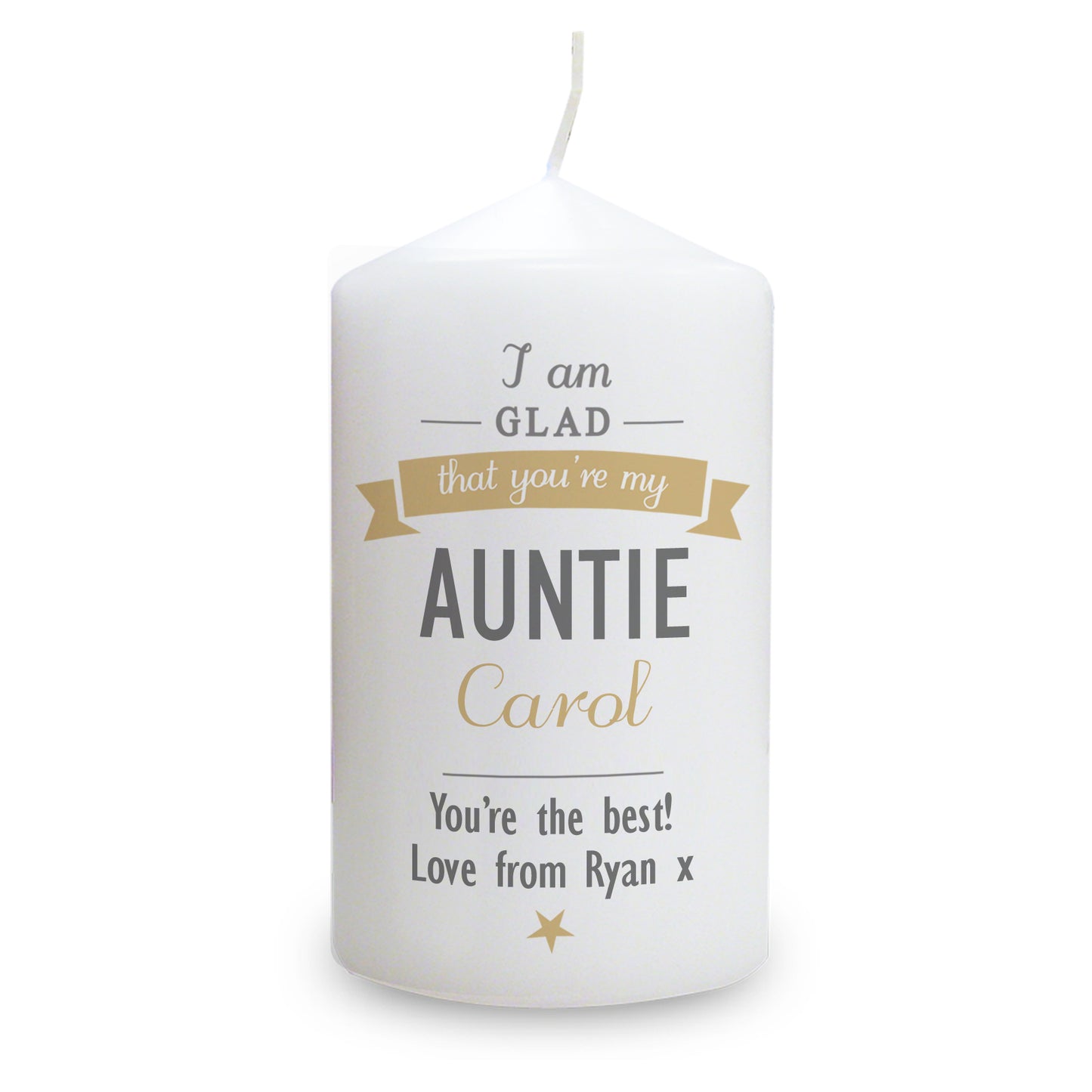 Personalised I Am Glad... Pillar Candle - image 2