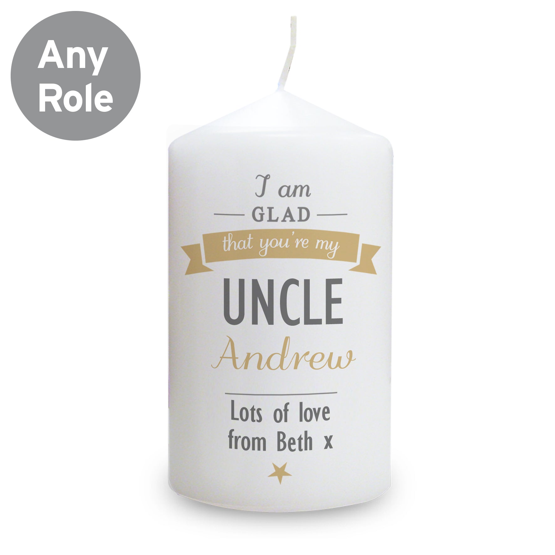 Personalised I Am Glad... Pillar Candle - image 4