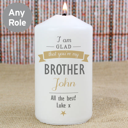 Personalised I Am Glad... Pillar Candle - image 5